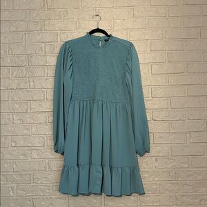 Dusty Mint Green Long Sleeve Dress